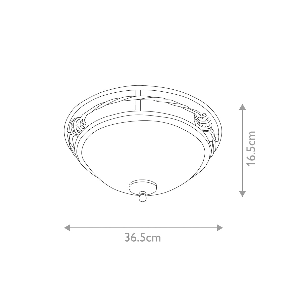Deckenleuchte Pembroke (schwarz) 2x - Elstead Lighting
