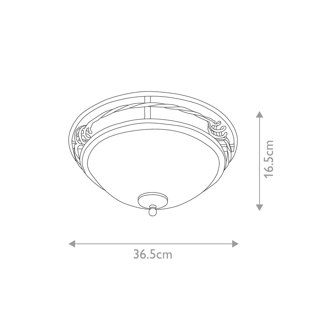 Deckenleuchte Pembroke (schwarz) 2x - Elstead Lighting