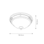 Deckenleuchte Pembroke (schwarz) 2x - Elstead Lighting