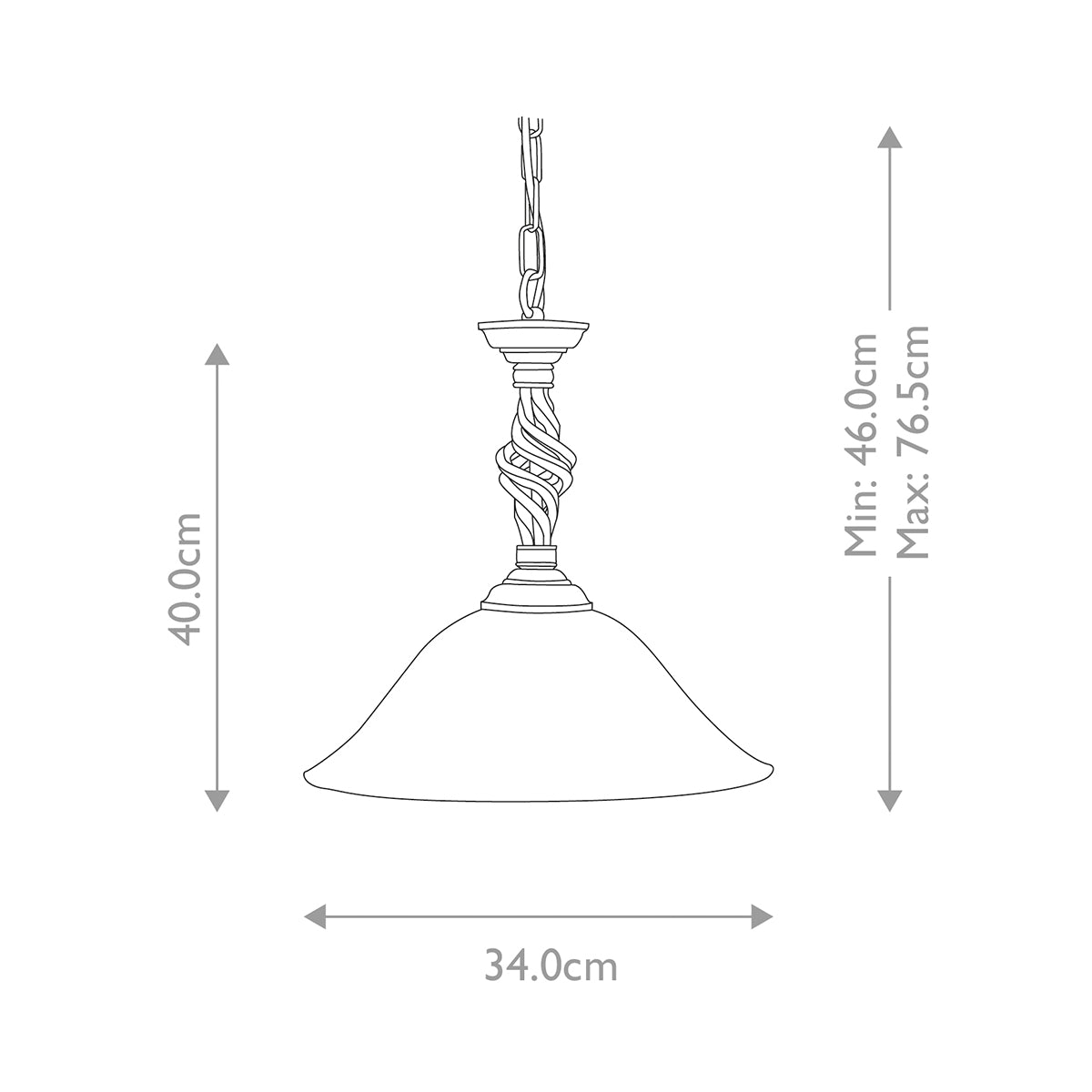Pendelleuchte Pembroke (schwarz) 1x - Elstead Lighting