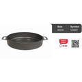 Pfanne aus natürlichem Stahl 50cm mit zwei Griffen