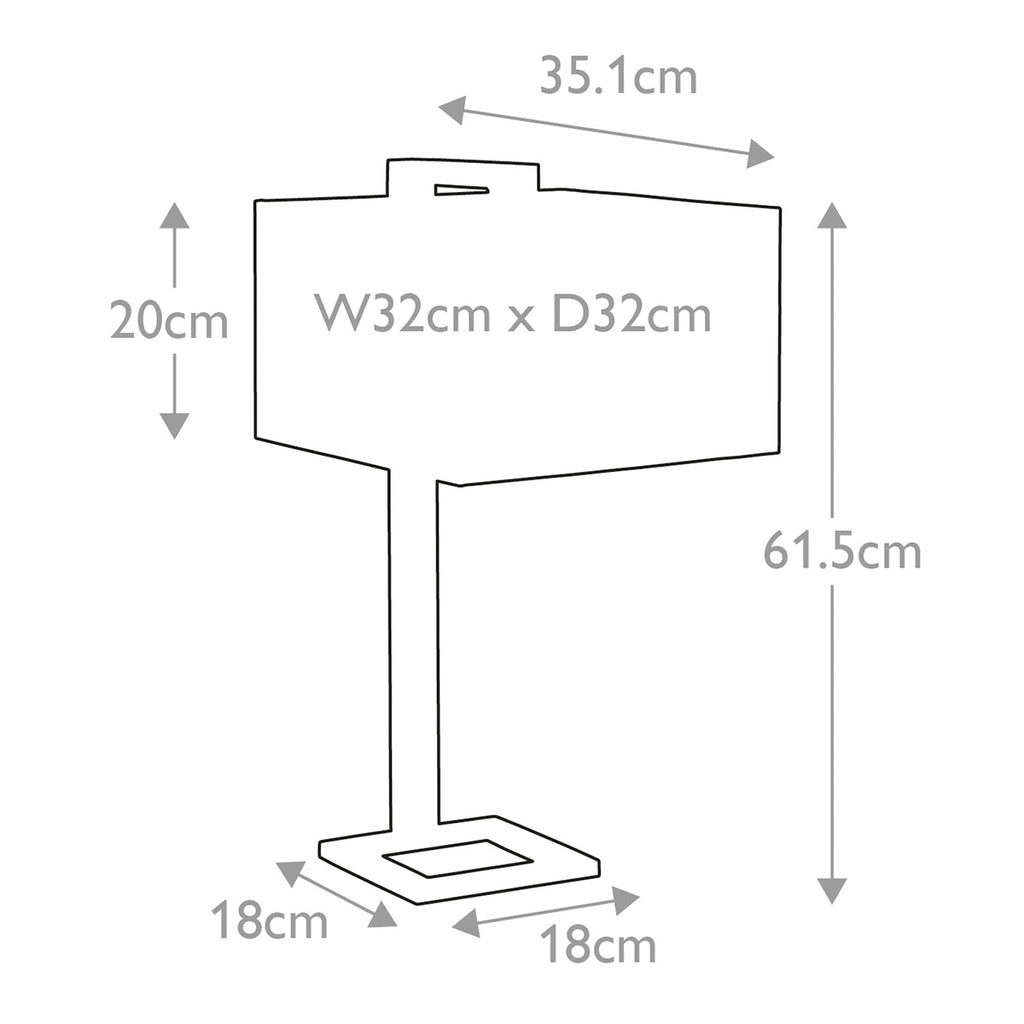 Tischleuchte Plein (messingfarben) 1x - Elstead Lighting