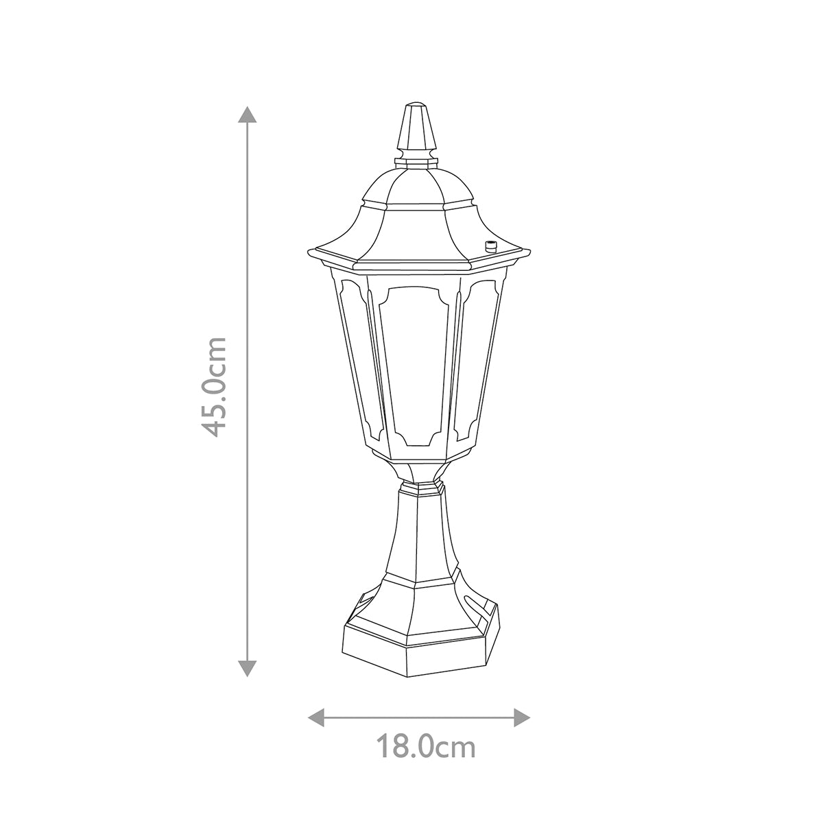 Außen-Sockelleuchte Parish Mini (schwarz) 1x - Elstead Lighting