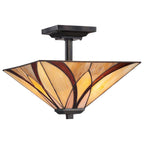 Deckenleuchte Asheville (bronzefarben) 2x - Elstead Lighting