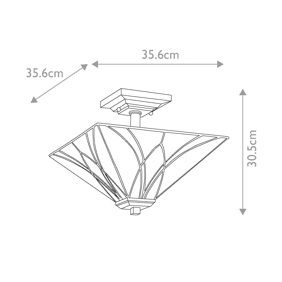 Deckenleuchte Asheville (bronzefarben) 2x - Elstead Lighting