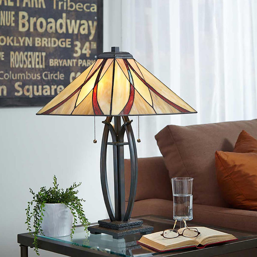 Tischleuchte Asheville (bronzefarben) 2x - Elstead Lighting