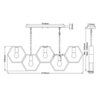 Pendelleuchte Bismarck (schwarz) 5x - Elstead Lighting