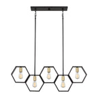 Pendelleuchte Bismarck (schwarz) 5x - Elstead Lighting