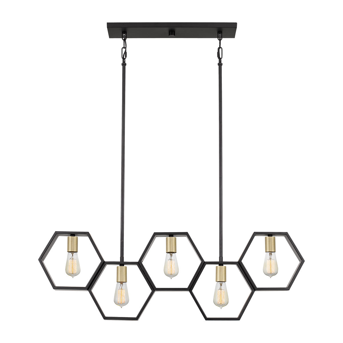 Pendelleuchte Bismarck (schwarz) 5x - Elstead Lighting