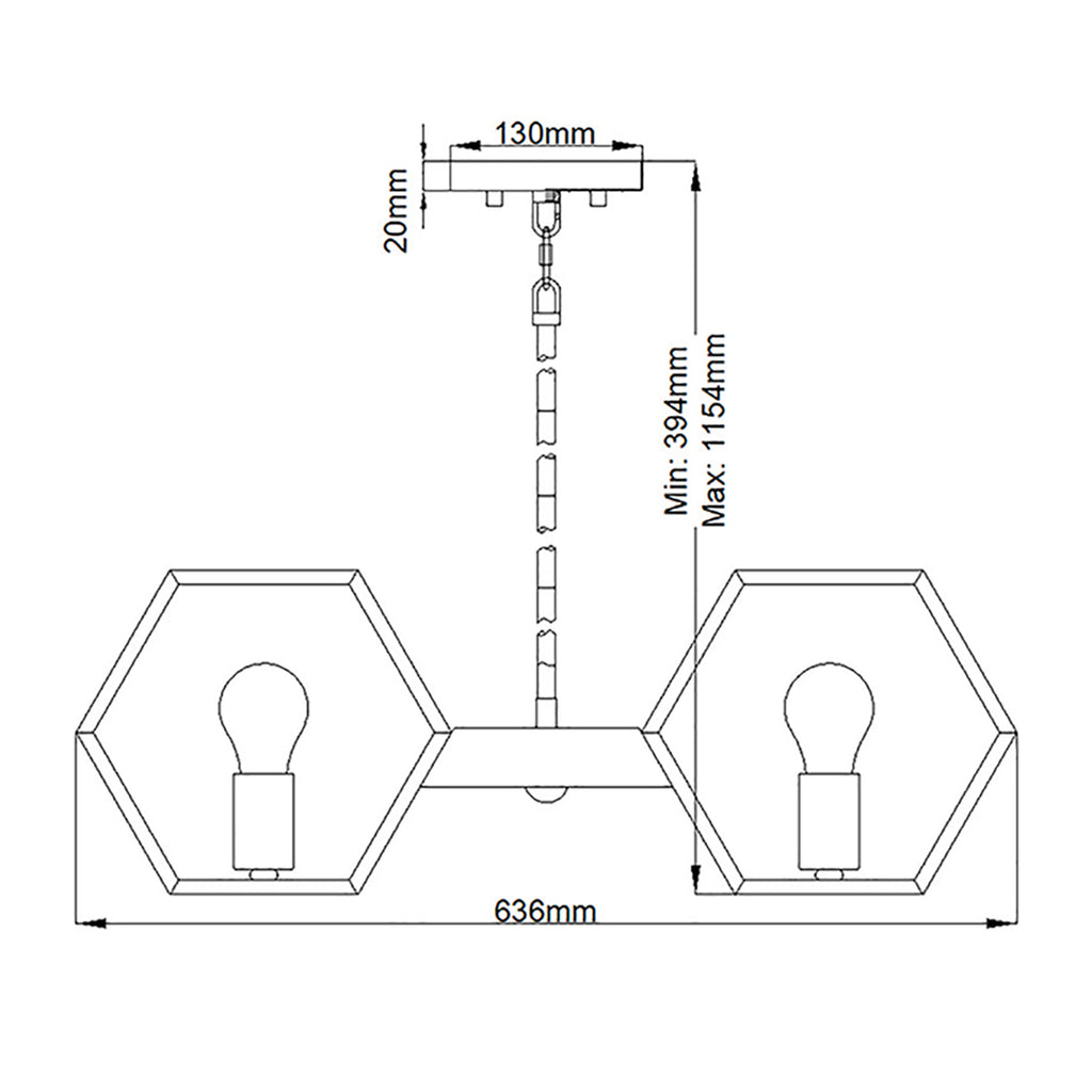 Pendelleuchte Bismarck (schwarz) 5x - Elstead Lighting