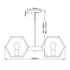 Pendelleuchte Bismarck (schwarz) 5x - Elstead Lighting