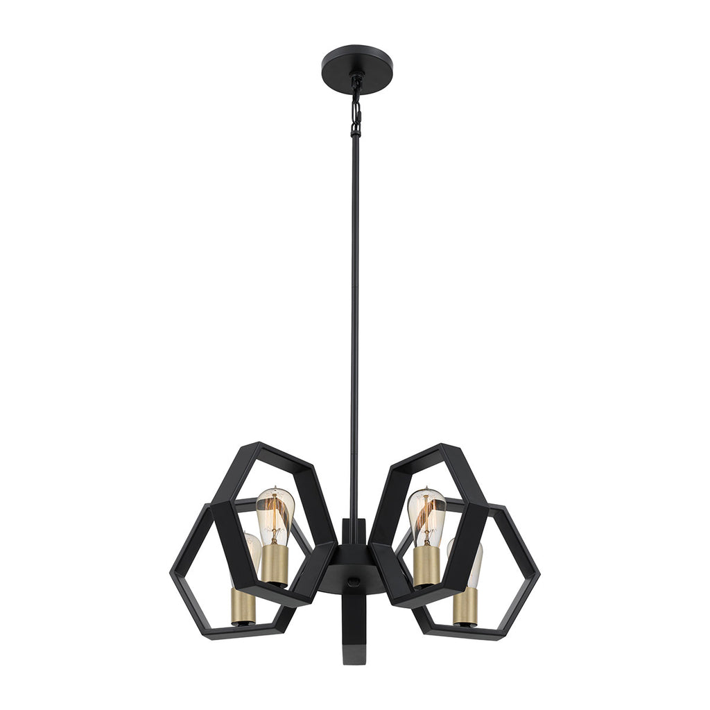 Pendelleuchte Bismarck (schwarz) 5x - Elstead Lighting