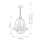 Pendelleuchte Bradbury (grau) 4x - Elstead Lighting