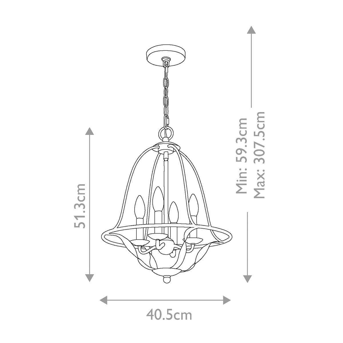 Pendelleuchte Bradbury (grau) 4x - Elstead Lighting