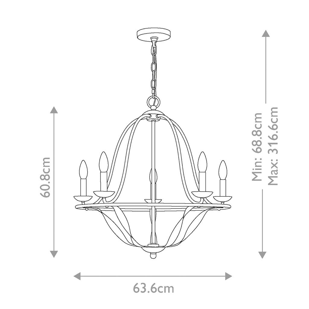 Pendelleuchte Bradbury (grau) 5x - Elstead Lighting