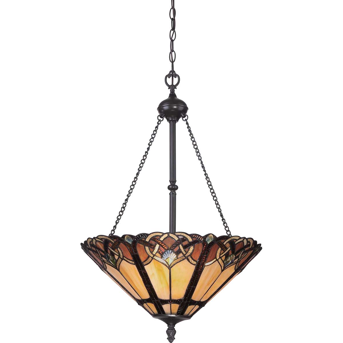 Pendelleuchte Cambridge (bronzefarben) 3x - Elstead Lighting