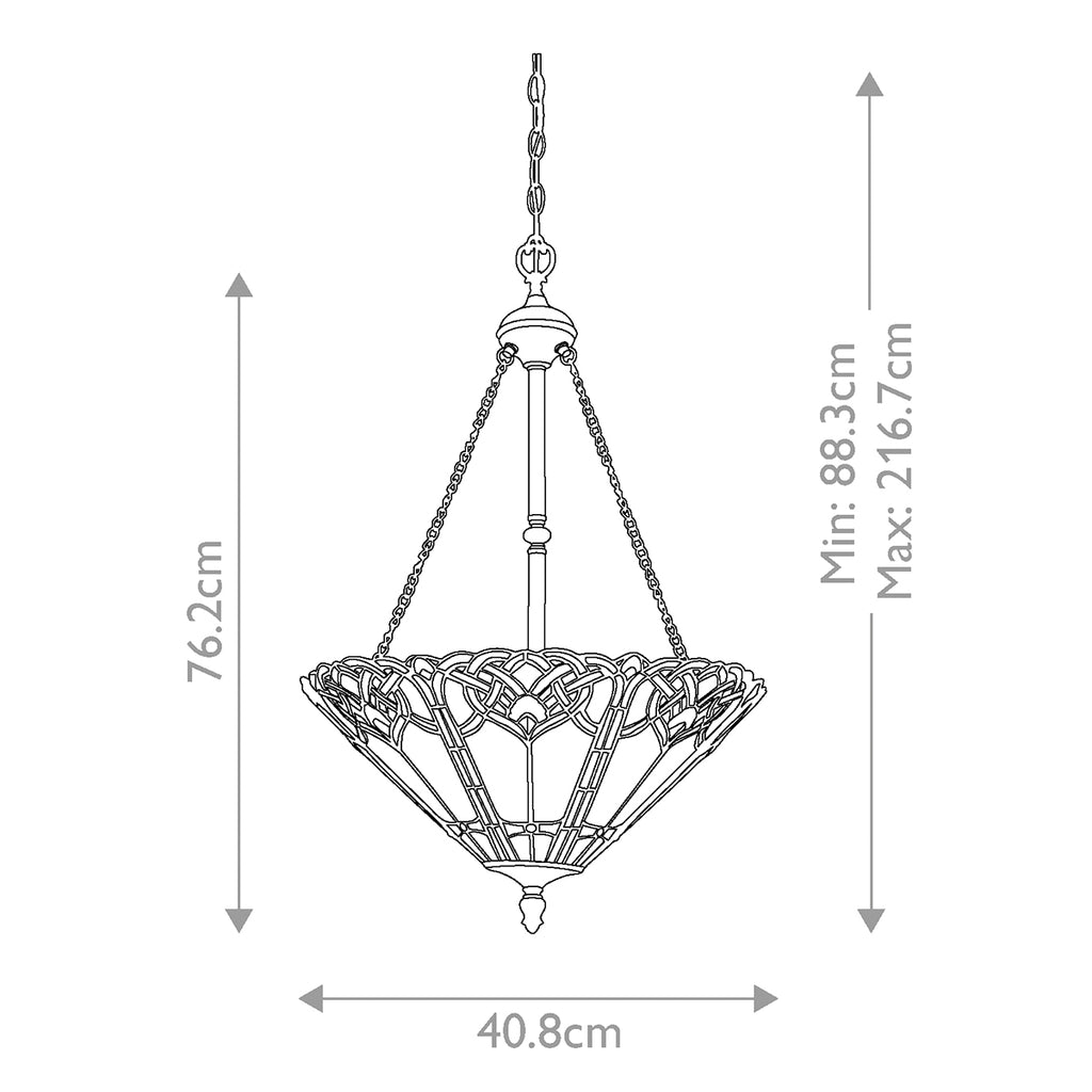 Pendelleuchte Cambridge (bronzefarben) 3x - Elstead Lighting