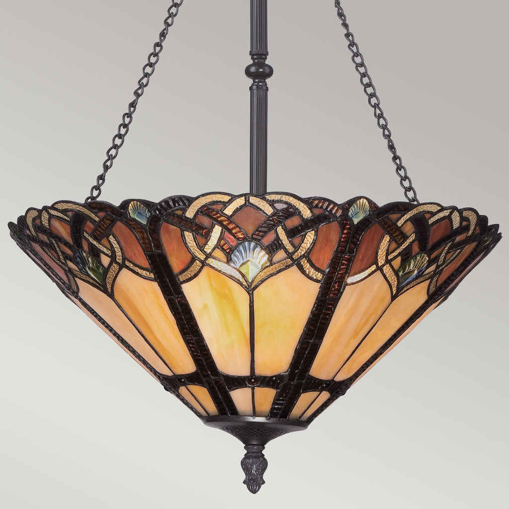 Pendelleuchte Cambridge (bronzefarben) 3x - Elstead Lighting