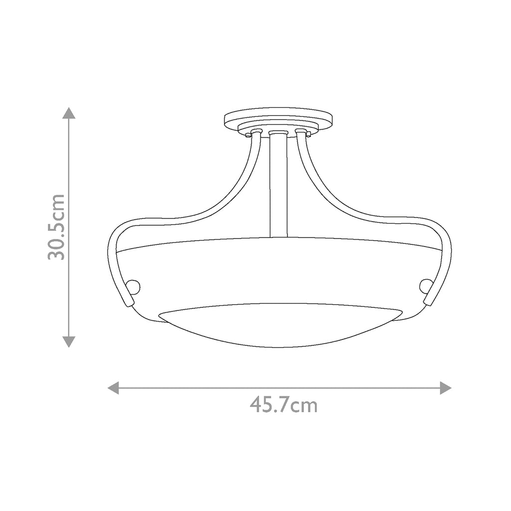 Deckenleuchte Chantilly (bronzefarben) 3x - Elstead Lighting