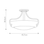 Deckenleuchte Chantilly (bronzefarben) 3x - Elstead Lighting