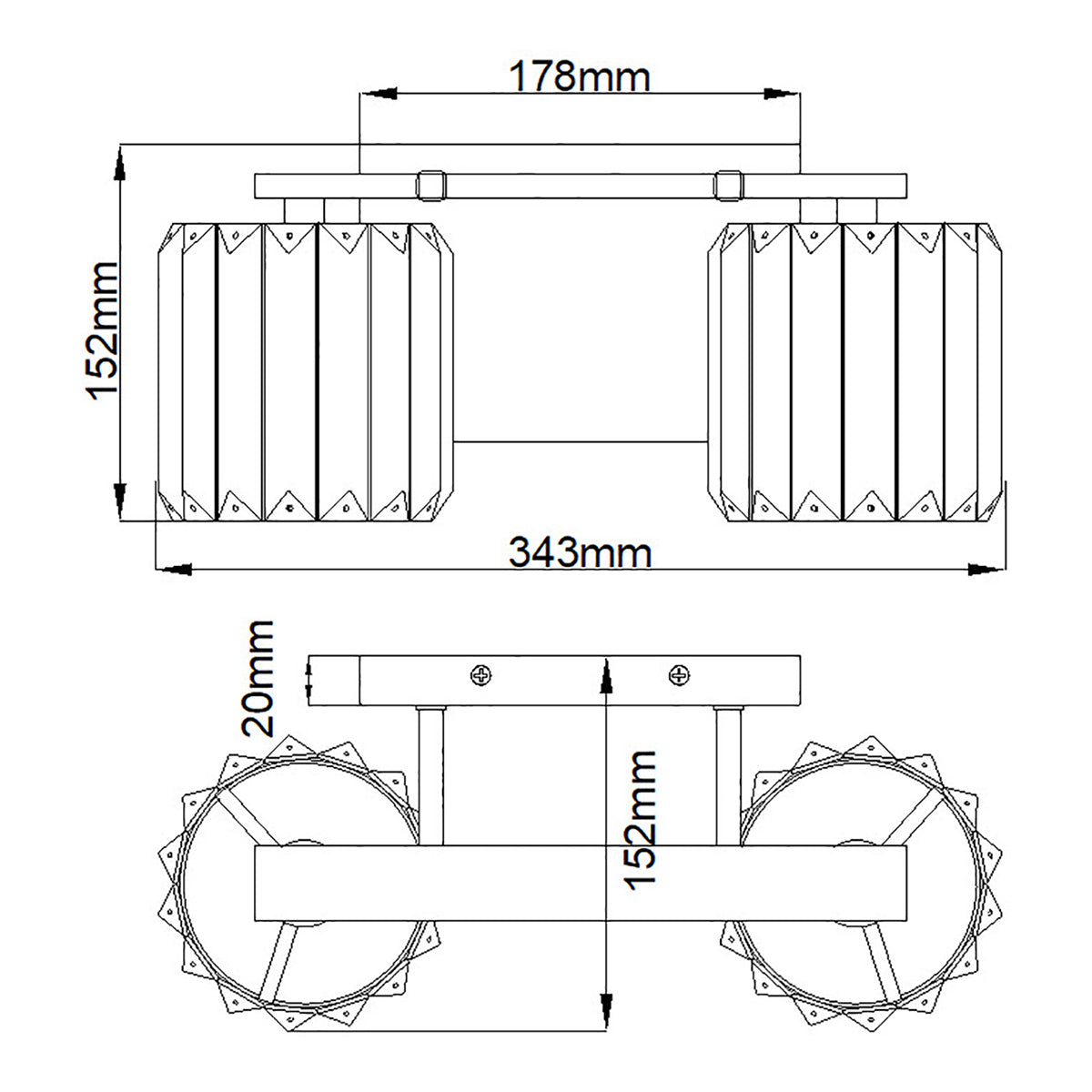 Bad-Wandleuchte Divine (verchromt) 2x - Elstead Lighting