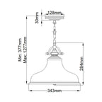 Pendelleuchte Emery (silberfarben) 1x - Elstead Lighting