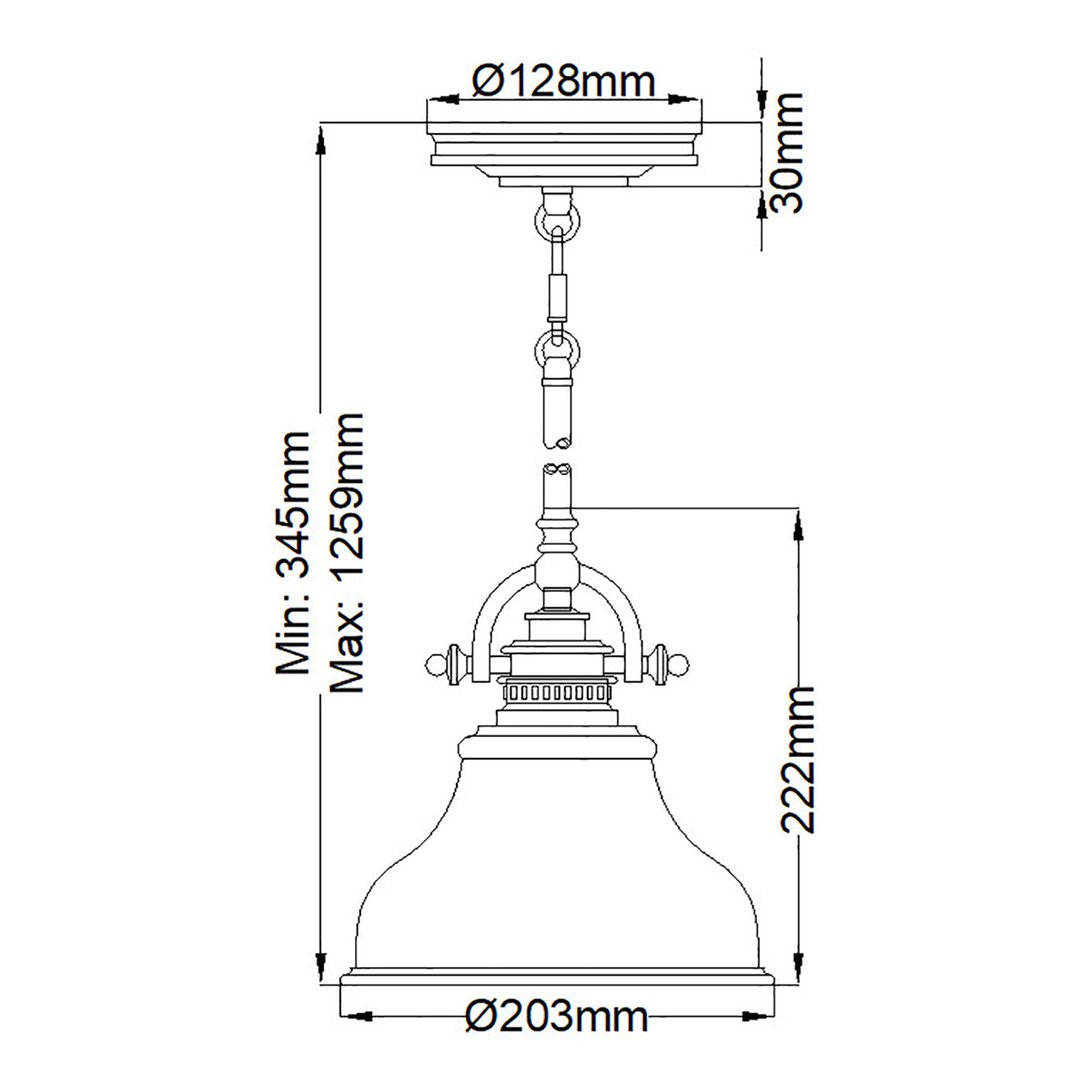 Pendelleuchte Emery (messingfarben) 1x - Elstead Lighting