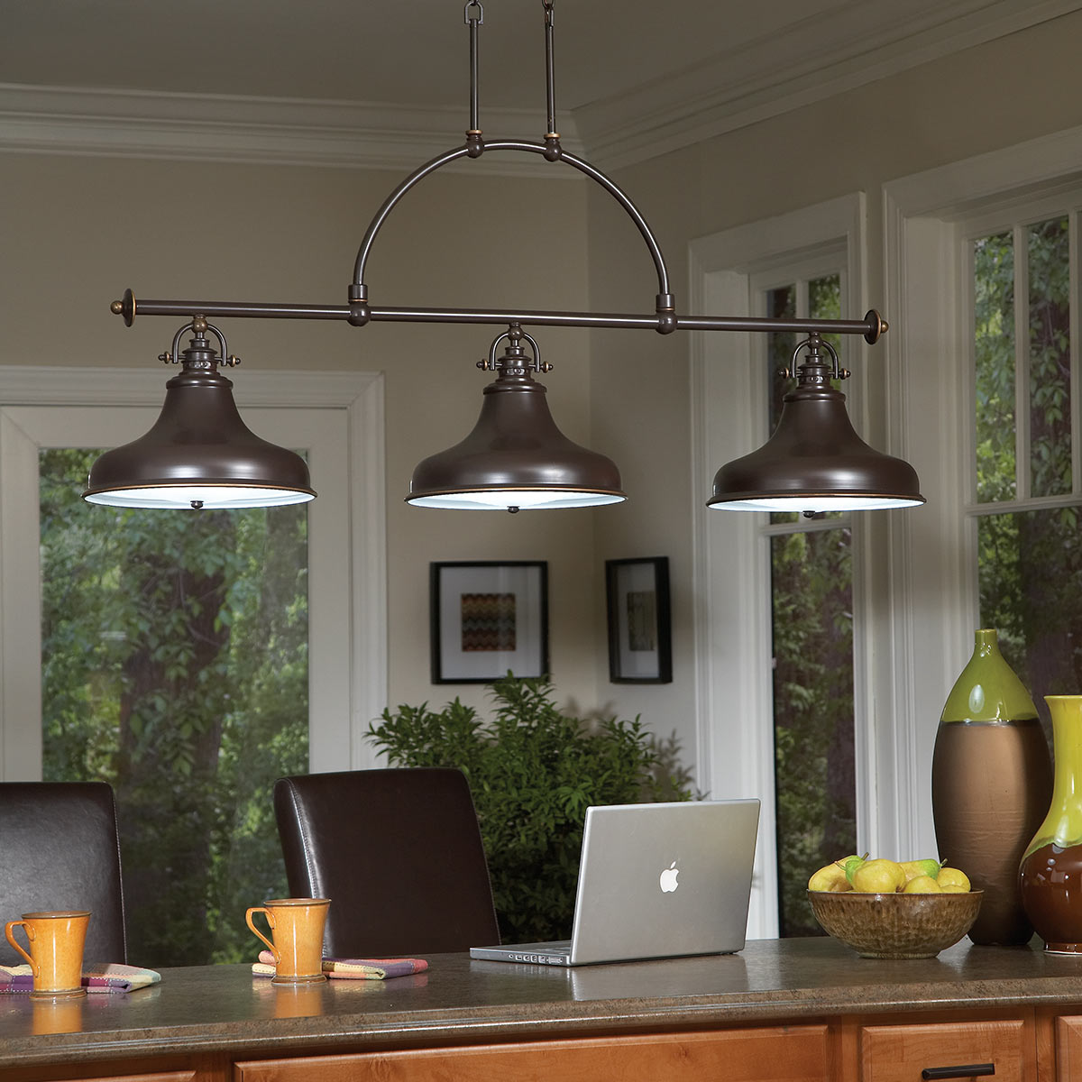 Pendelleuchte Emery (bronzefarben) 3x - Elstead Lighting
