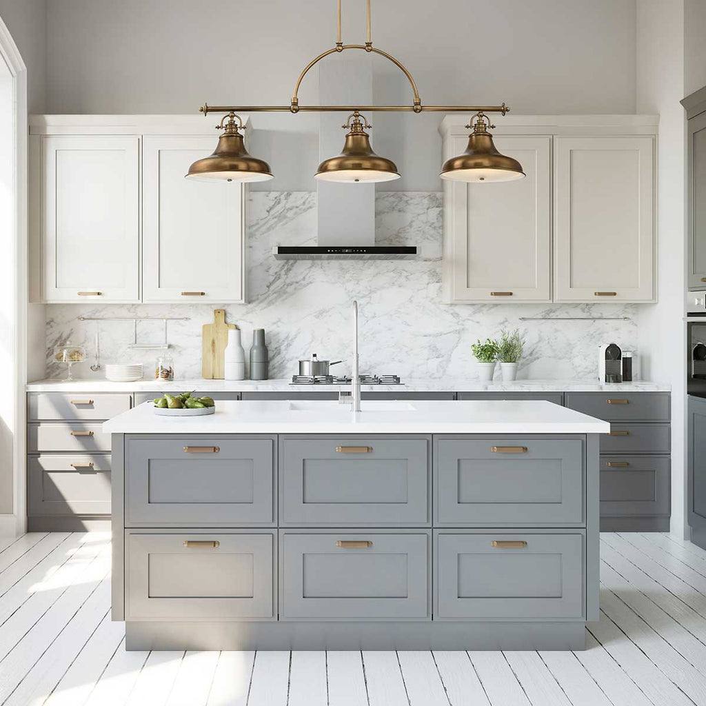 Pendelleuchte Emery (messingfarben) 3x - Elstead Lighting