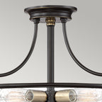 Deckenleuchte Griffin (bronzefarben) 3x - Elstead Lighting