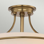 Deckenleuchte Griffin (messingfarben) 3x - Elstead Lighting