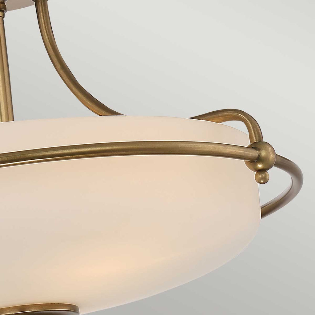 Deckenleuchte Griffin (messingfarben) 3x - Elstead Lighting