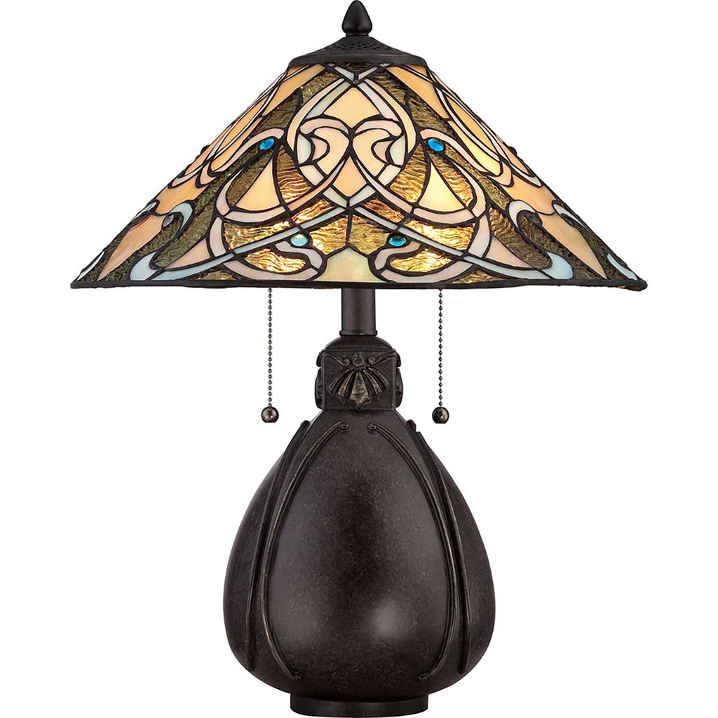 Tischleuchte India (bronzefarben) 2x - Elstead Lighting