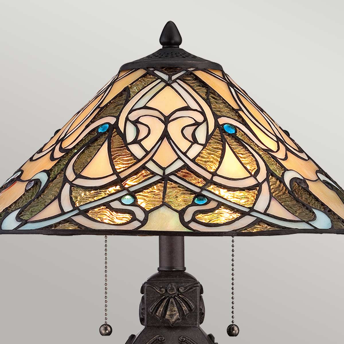 Tischleuchte India (bronzefarben) 2x - Elstead Lighting