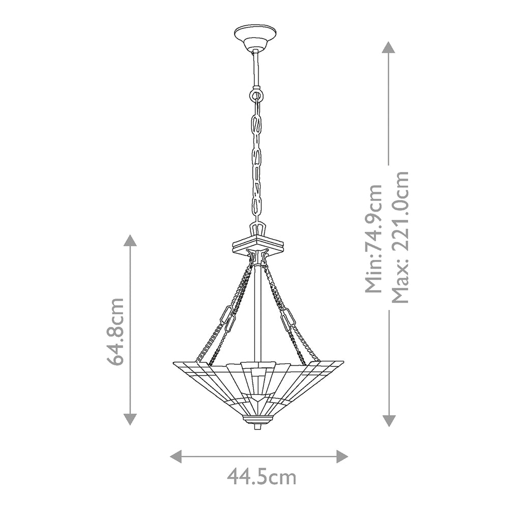 Pendelleuchte Inglenook (bronzefarben) 3x - Elstead Lighting