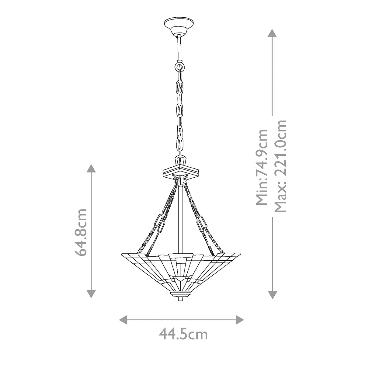 Pendelleuchte Inglenook (bronzefarben) 3x - Elstead Lighting