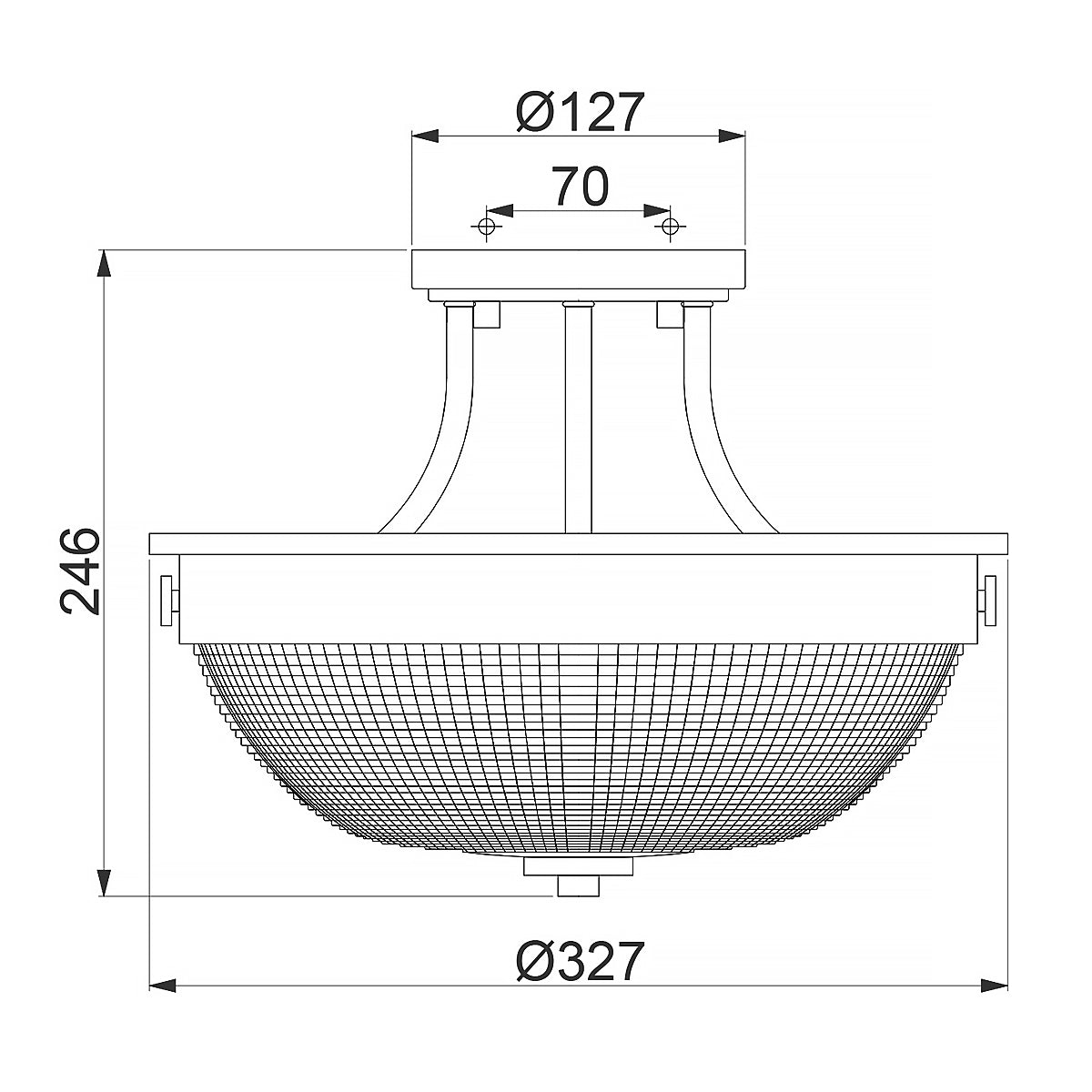 Deckenleuchte Mantle (silberfarben) 2x - Elstead Lighting