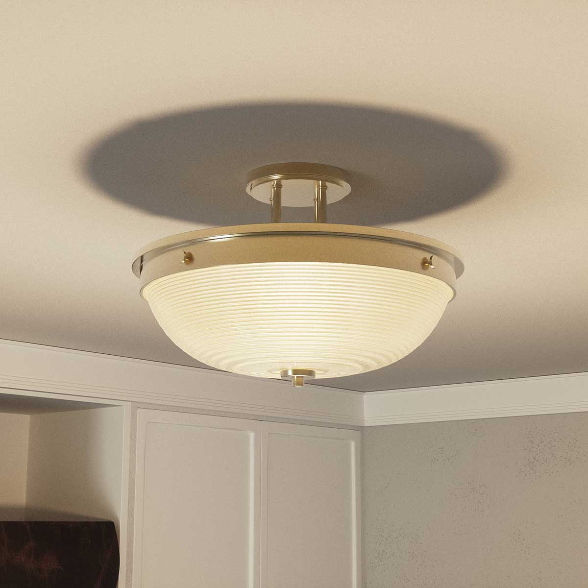 Deckenleuchte Mantle (messingfarben) 2x - Elstead Lighting