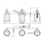Bad-Wandleuchte Swell (verchromt) 3x - Elstead Lighting