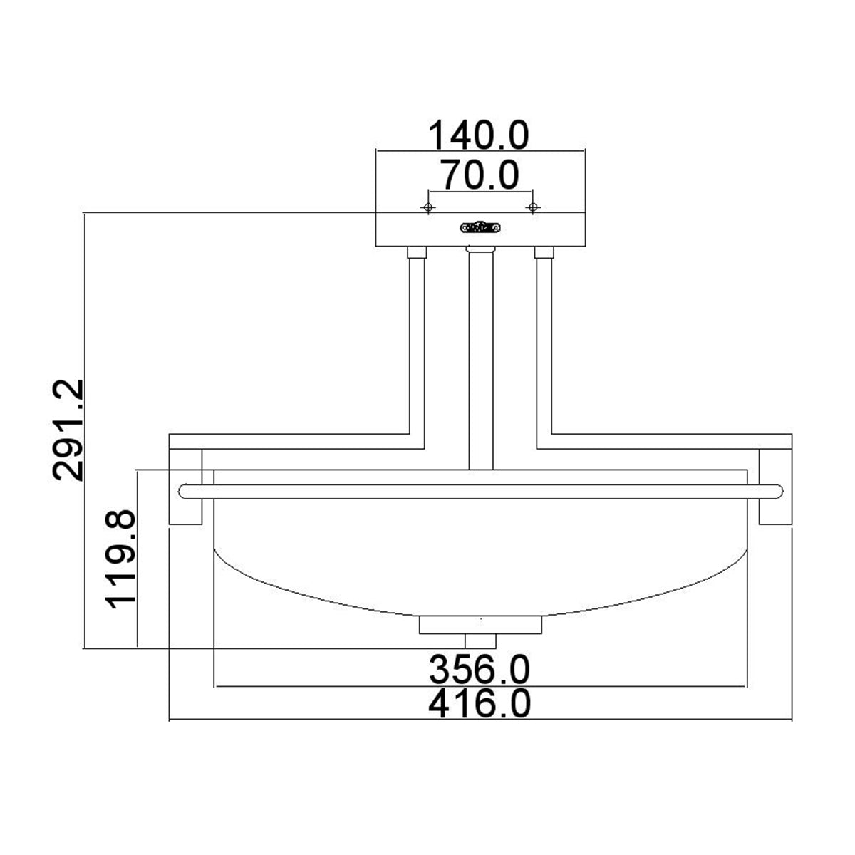 Bad-Deckenleuchte Taylor (verchromt) 3x - Elstead Lighting