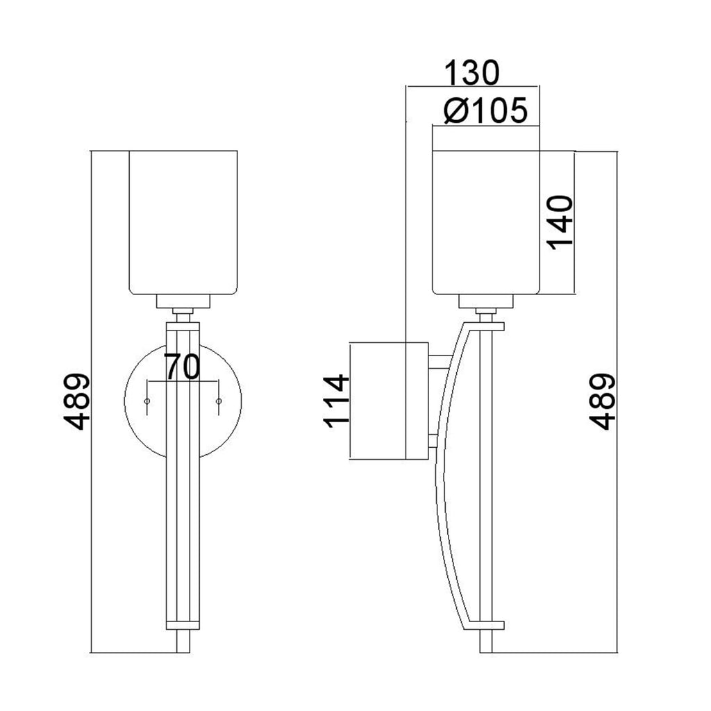 Bad-Wandleuchte Taylor (verchromt) 1x - Elstead Lighting