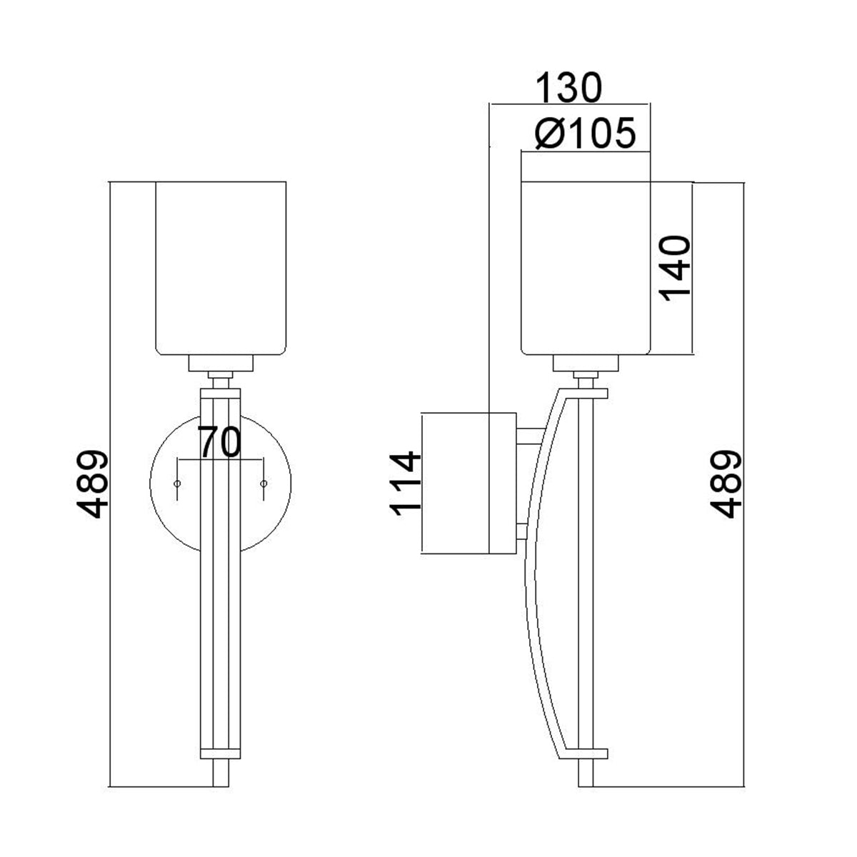 Bad-Wandleuchte Taylor (verchromt) 1x - Elstead Lighting