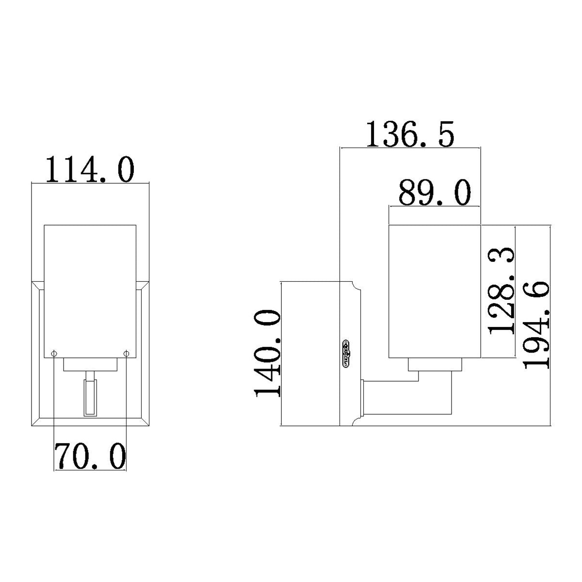 Bad-Wandleuchte Taylor (verchromt) 1x - Elstead Lighting