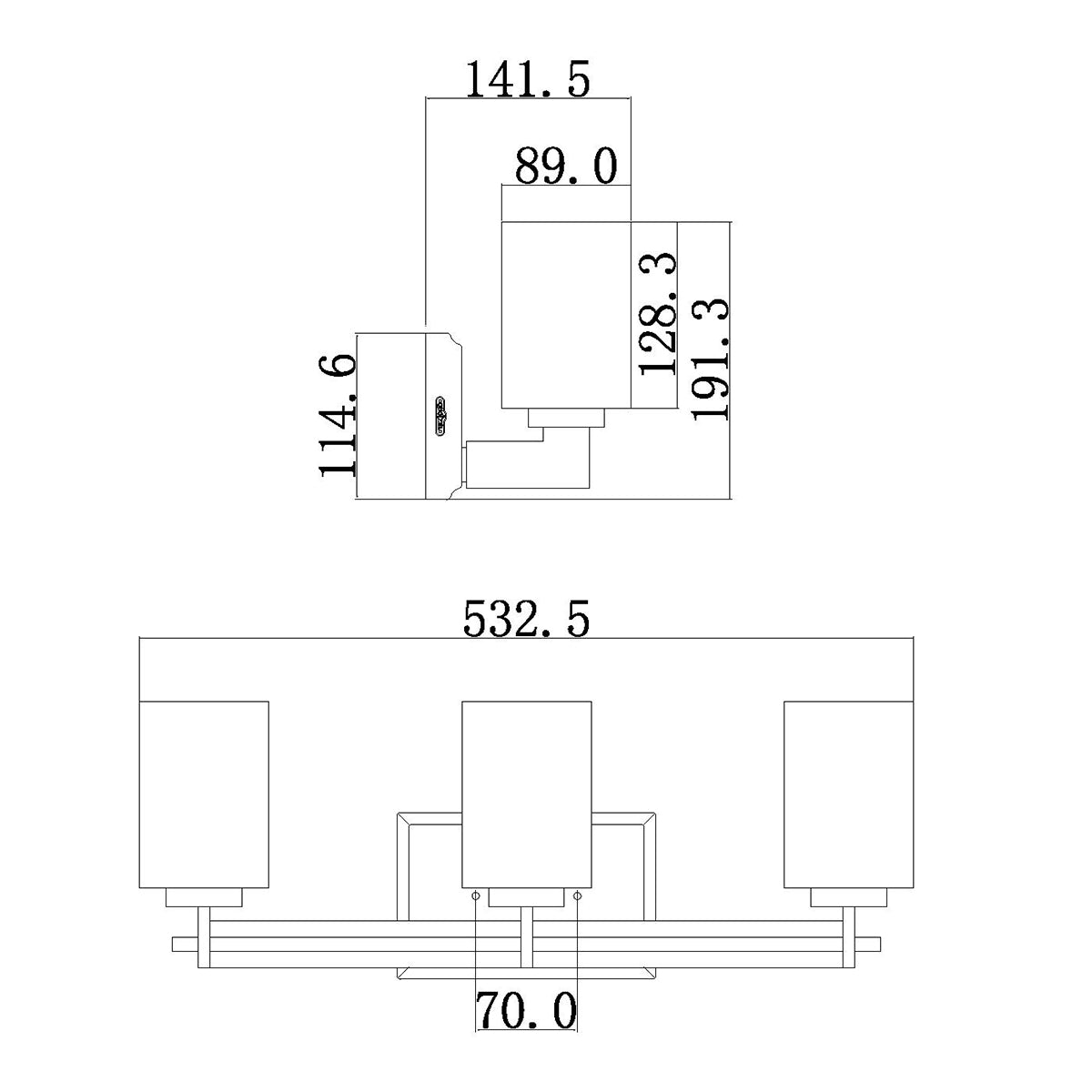 Bad-Wandleuchte Taylor (verchromt) 3x - Elstead Lighting