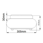Bad-Deckenleuchte Trilogy (verchromt) 2x - Elstead Lighting