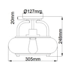 Deckenleuchte Trilogy (Nickel) 1x - Elstead Lighting
