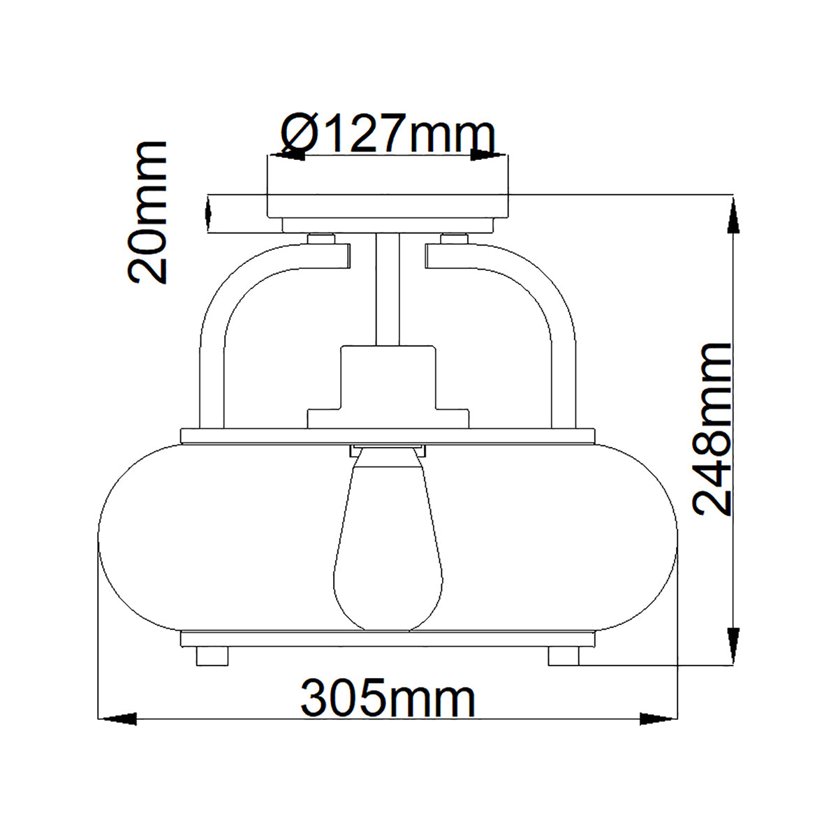 Deckenleuchte Trilogy (Nickel) 1x - Elstead Lighting