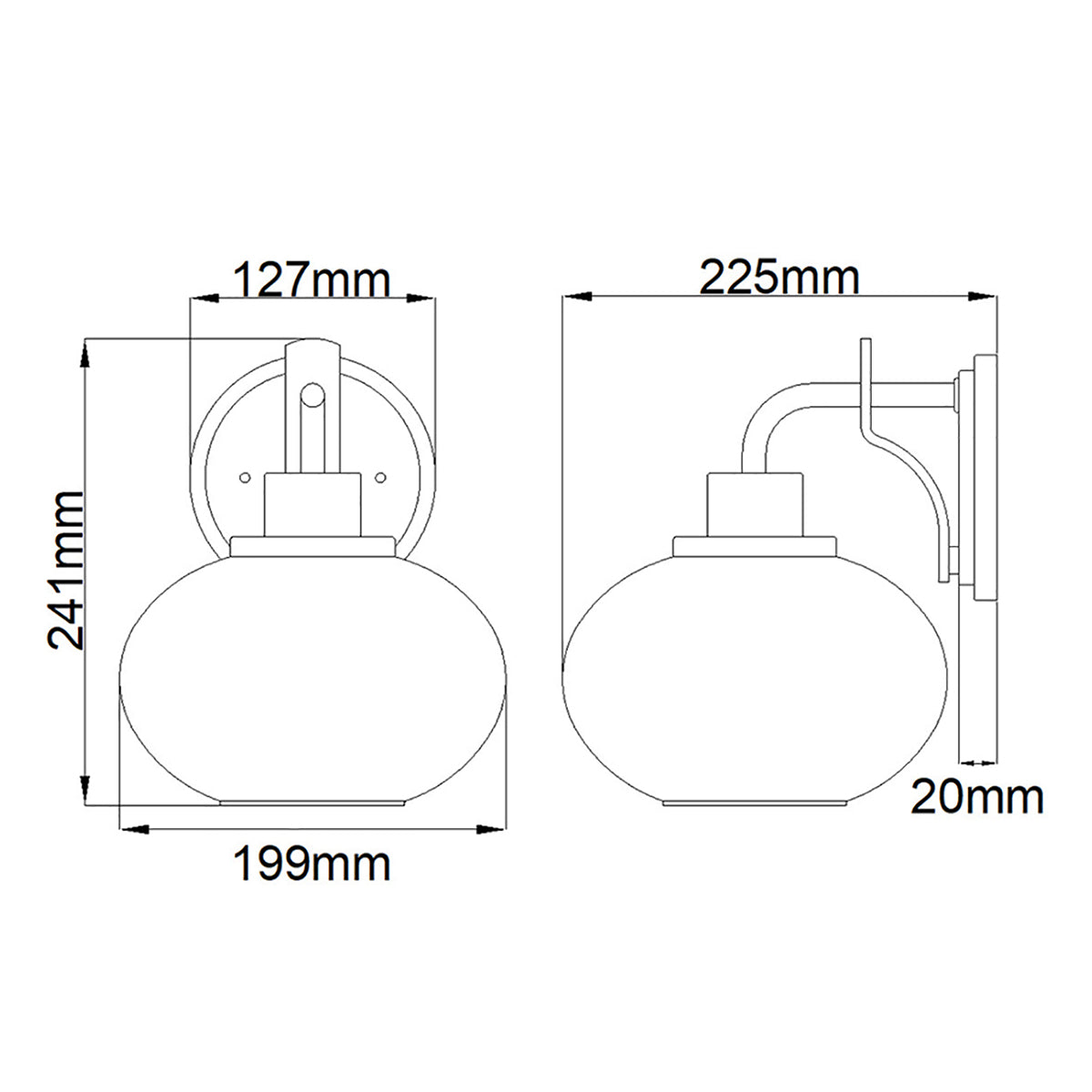 Wandleuchte Trilogy (schwarz) 1x - Elstead Lighting