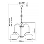Pendelleuchte Trilogy (bronzefarben) 3x - Elstead Lighting