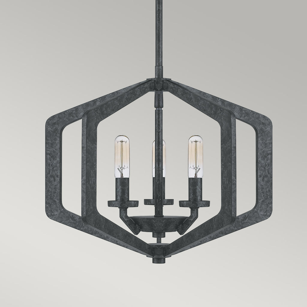 Pendelleuchte Vanguard (schwarz) 3x - Elstead Lighting
